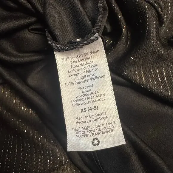 Wonder Nation Girl XS (4-5) Gold/Black Party Dress - Picture 4 of 5